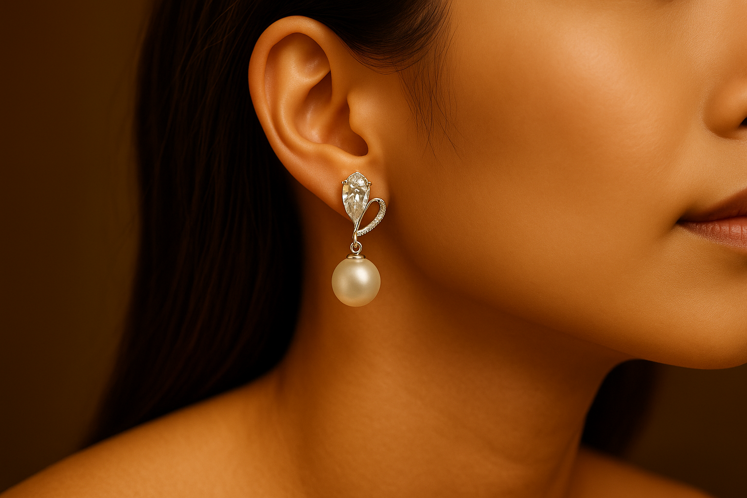 Marquise Pearl Drop